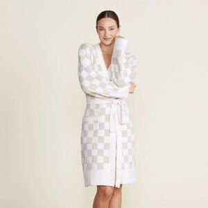 Barefoot Dreams cozy-chic cotton checkered robe